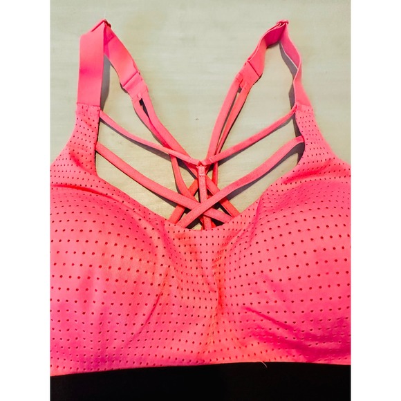 Victoria's Secret‎ Lightweight Sport Bra Pink Medium Support Cross Straps 36B - Picture 3 of 9
